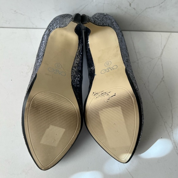 Silver Glitter Platform Heels by Cato - Picture 5 of 5